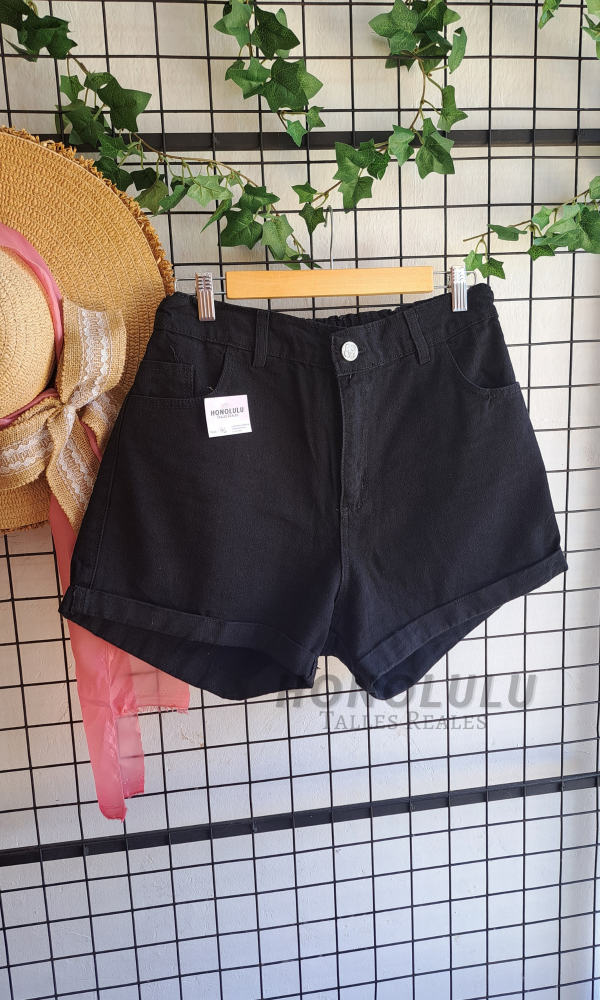 Producto - Short #Denim Dobladillo Negro