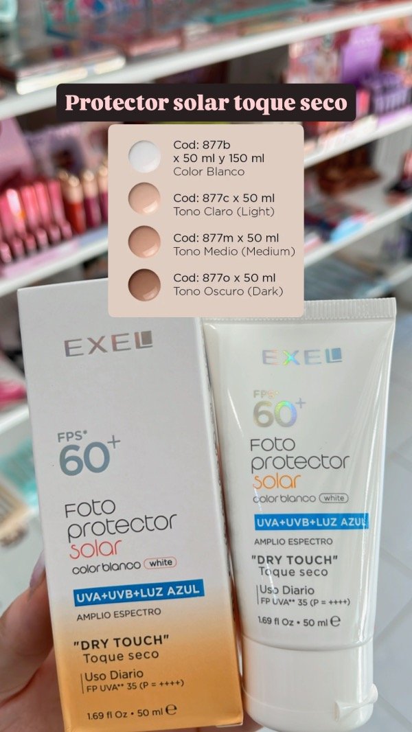 Producto - Protector solar toque seco FPS 60+ Exel