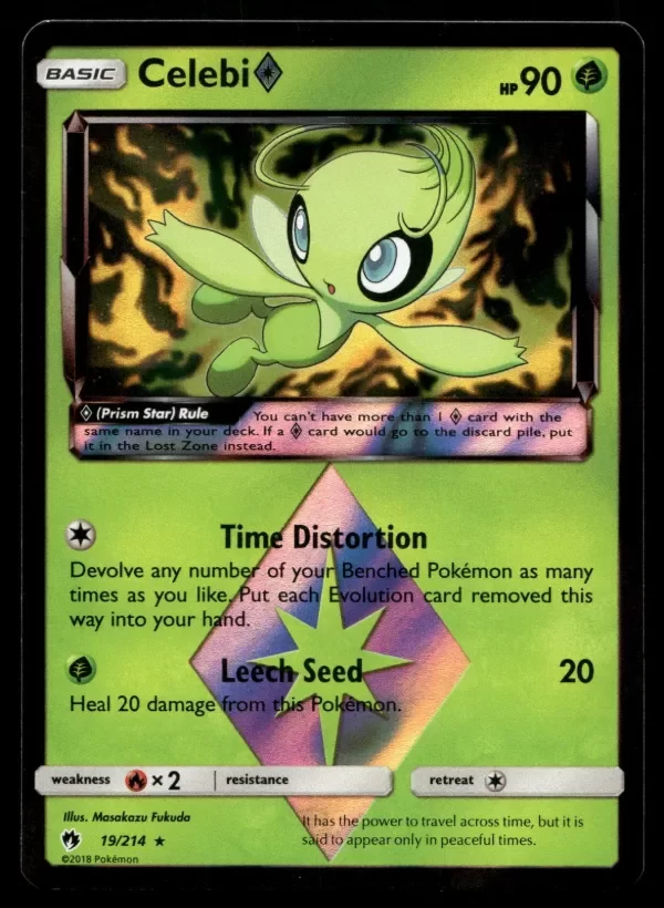 Producto - Celebi 19/214 Rare Prism Star Lost Thunder