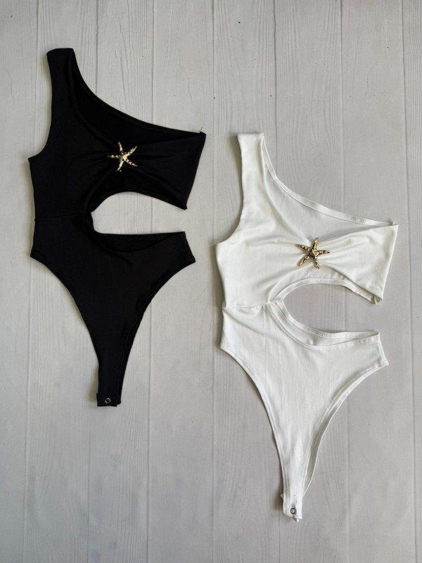 Producto - [6837] Body 1 hombro cut out ''Estrella'' microfibra