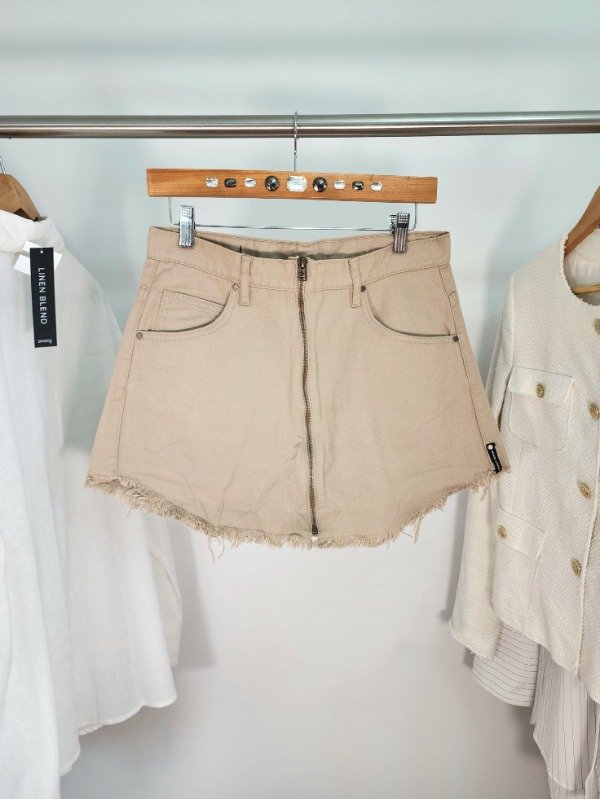 Producto - Pollera jean LOVELY DENIM beige