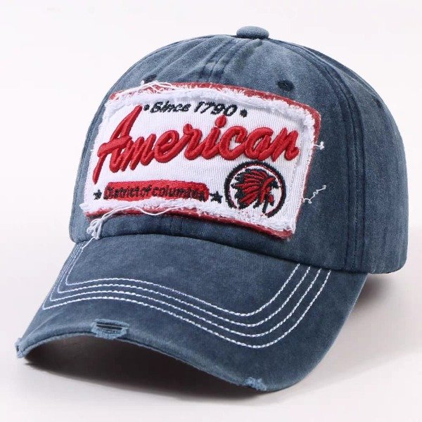 Producto - Gorran AMERICAN azul vintage desgatada
