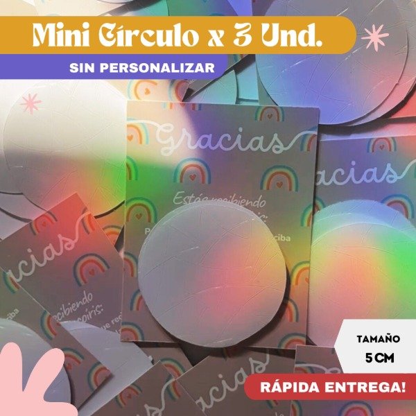 Producto - Mini Círculos x 3 u. / SIN PERSONALIZAR