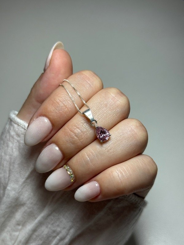 Producto - Dije piedra gota rosa - 1