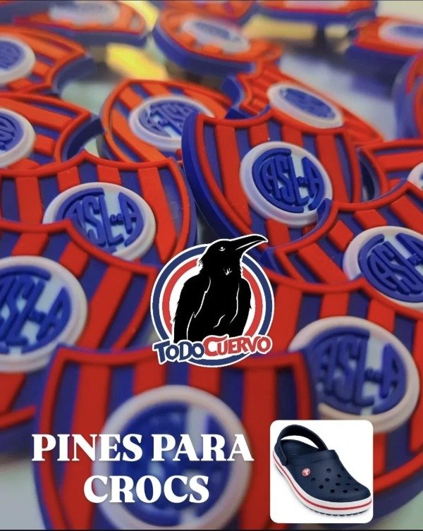 Producto - PIN CROCS ESCUDO SAN LORENZO