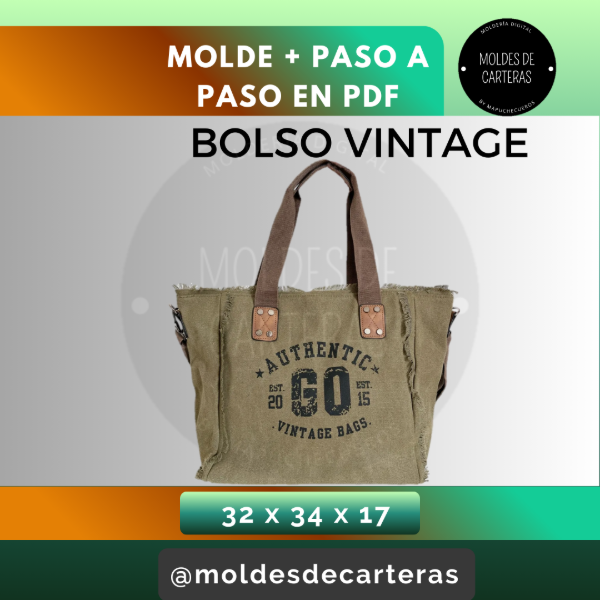 Producto - BOLSO VINTAGE - MOLDERÍA + PASO A PASO PDF