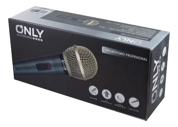 Producto - Micrófono De Metal Con Cable Karaoke Only