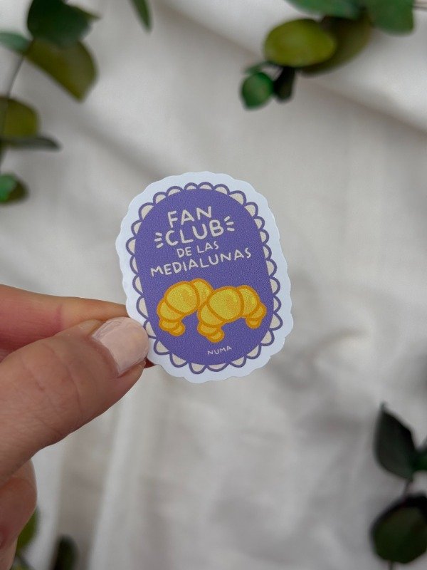 Producto - Sticker vinilo blanco FAN CLUB MEDIALUNAS