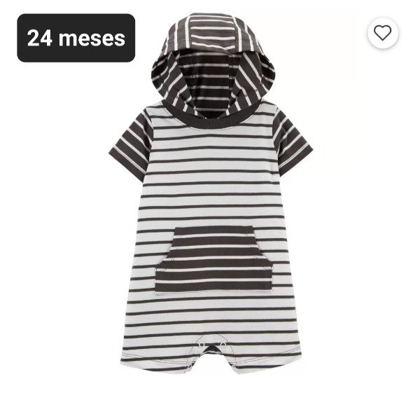Producto - Romper con capucha carters 24 meses rayado