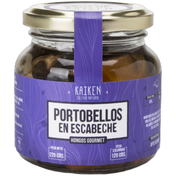 Producto - Portobellos en conserva en escabeche - 220g [Kaiken]