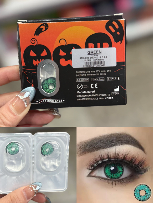 Producto - LENTE DE CONTACTO PARA HALLOWEEN DE NOVMAS GREEN