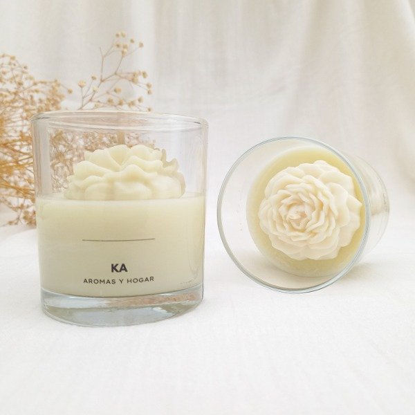 Producto - Vela en recipiente con Peonia - 3
