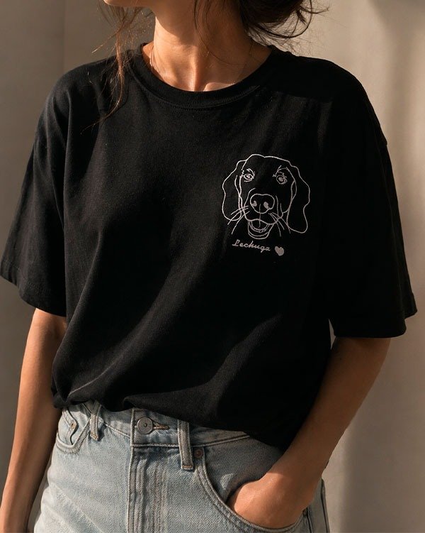 Producto - REMERA BORDADA MASCOTA