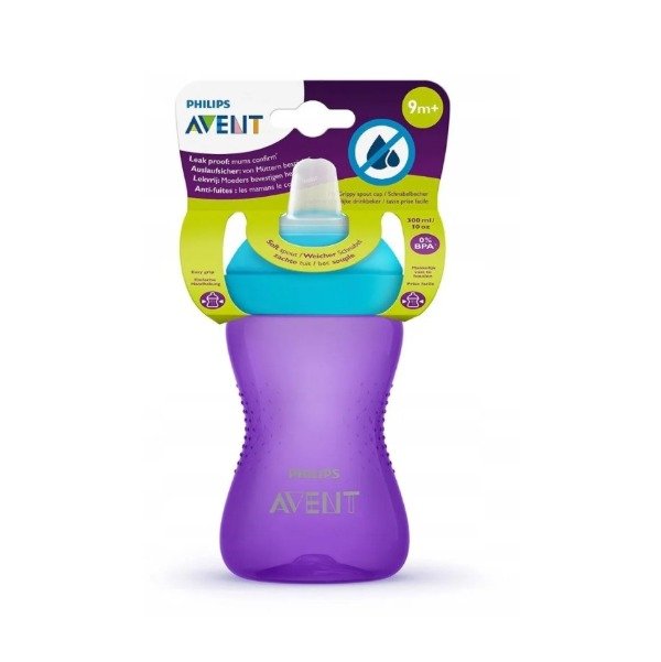 Producto - Vaso con boquilla AVENT Violeta 300ml. +9m.