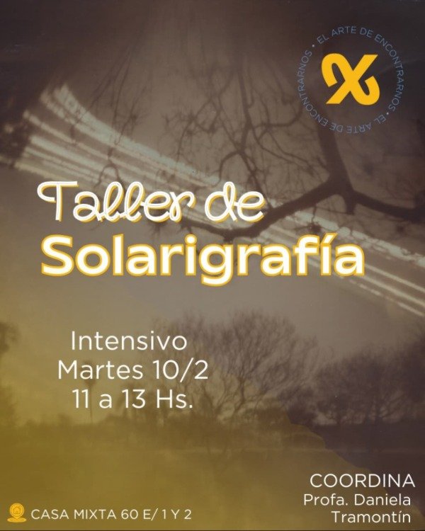 Producto - NUEVA FECHA 6/3 Taller de solarigrafía