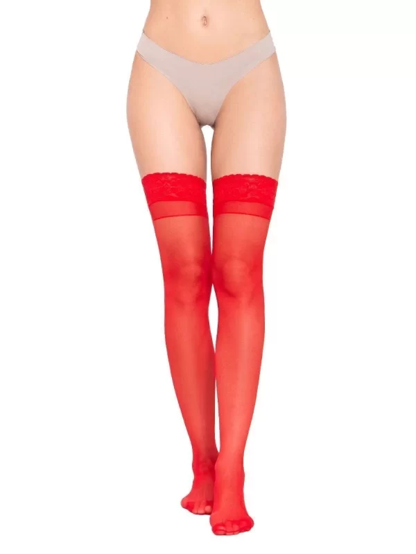 Producto - MEDIAS CON LIGA SILICONADA COLOR ROJO Art. 86