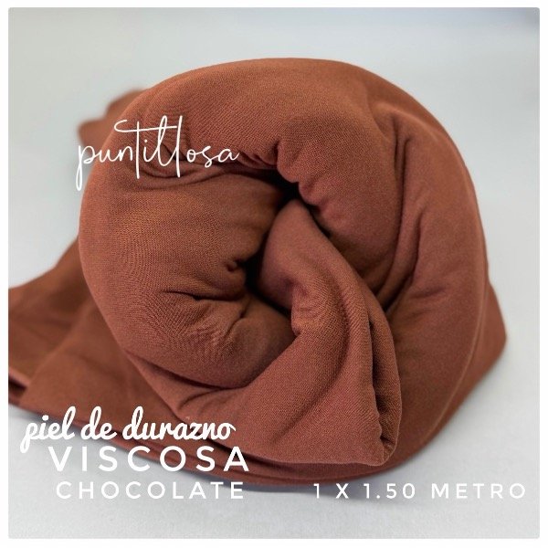 Producto - Viscosa Piel de durazno CHICOLATE - 1x1.50 metros