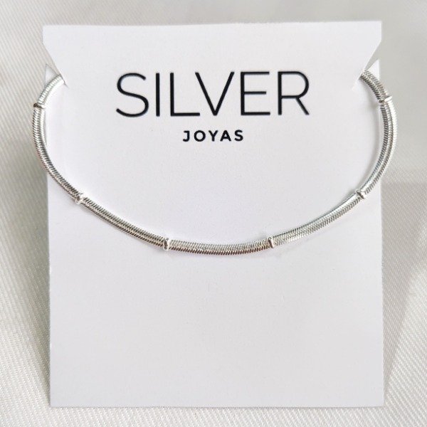 Producto - Pulsera cobra chata c/ puntitas 19cm AB