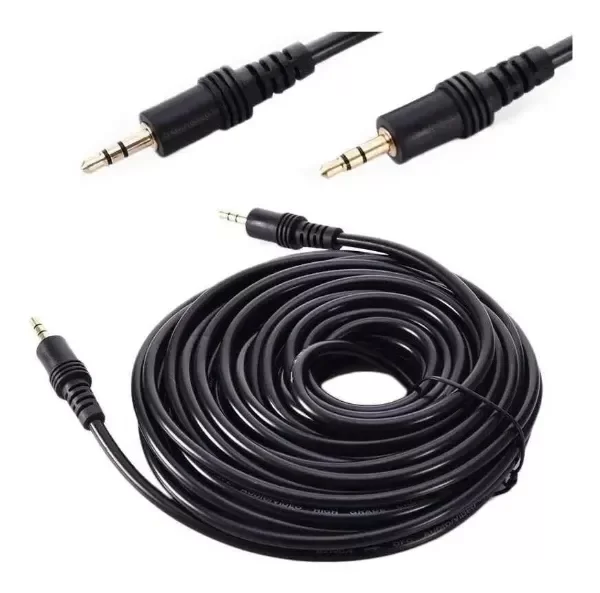 Producto - CABLE DE AUDIO 10 METROS ESTEREO AUXILIAR PLUG 3.5 MM