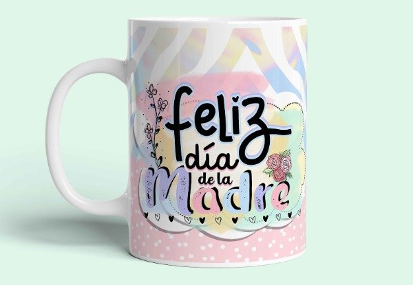 Producto - Taza ceramica Dia de la Madre Frases y Colores