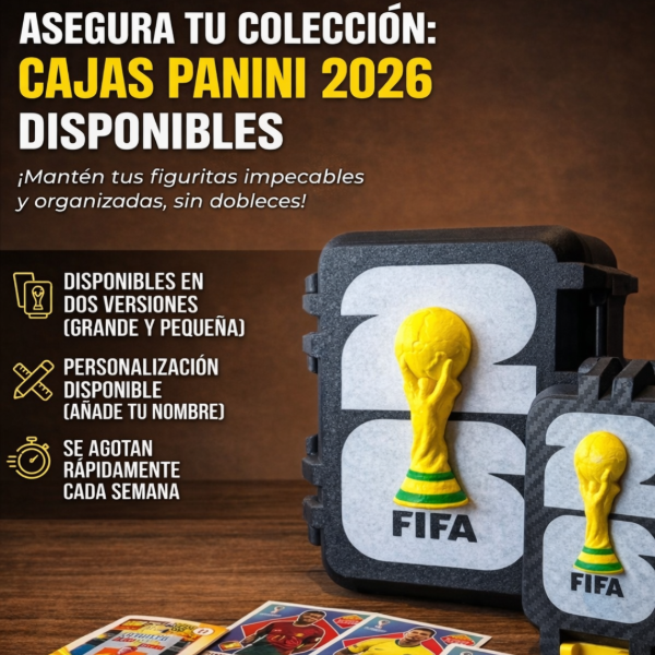Producto - Caja Porta Figuritas Del Mundial - Impresion 3D