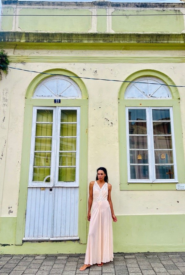 Producto - Vestido Vintage Rosa Pastel