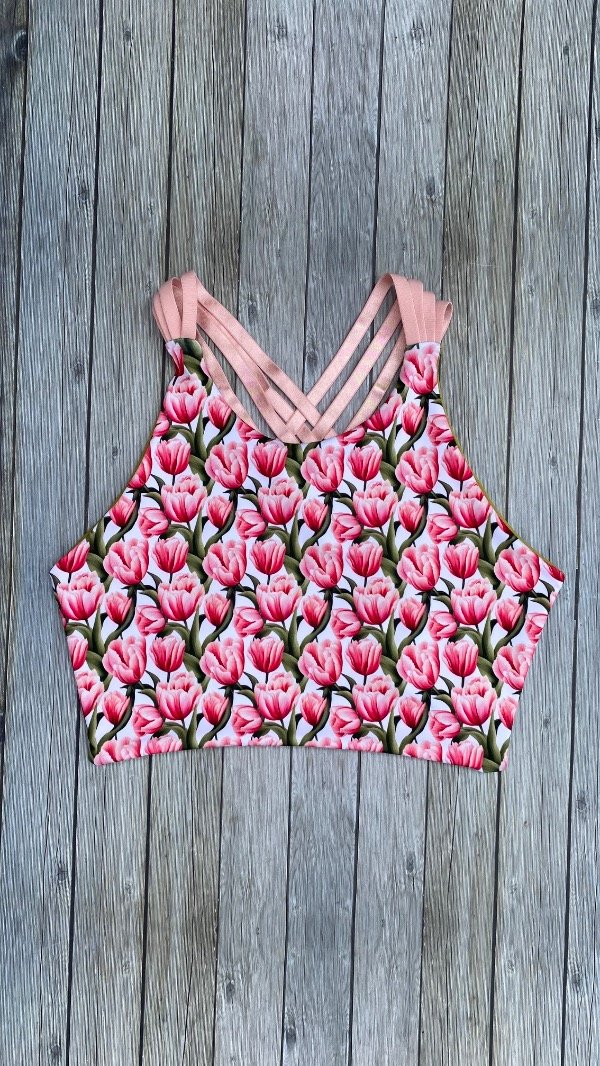 Top Casiopea reversible colección Tulipanes