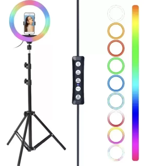 Producto - ARO LED RGB 36 CM +TRIPODE 2 MTS