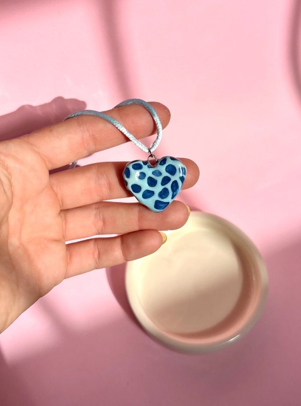 Producto - Corazon Chico BIFAS Oleo 3D + Spiral Celeste y Azul