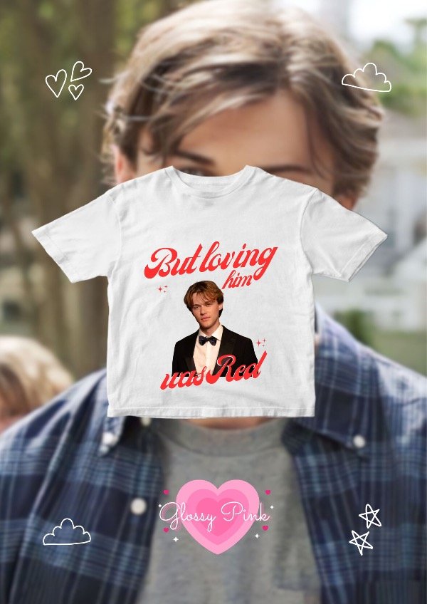 Baby Tee Conrad Loving Him Was Red - DTF