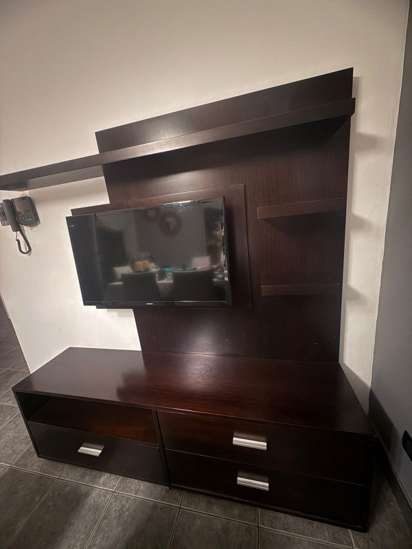 Producto - RACK TV MELAMINA CON REPISA Y CAJONES 155x40x160 #11310