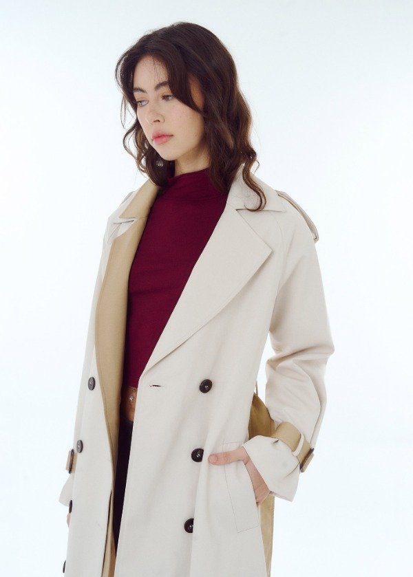 Producto - Trench bicolor