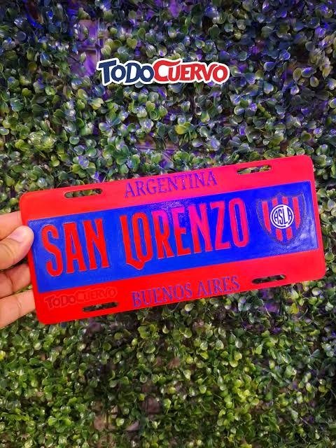 Producto - PLACA PATENTE SAN LORENZO DE ALMAGRO