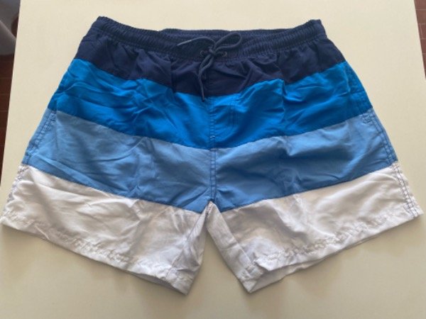 Producto - Short Importado Combinado Azul Talle L