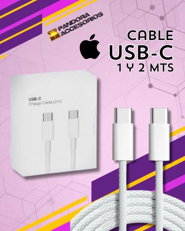 Producto - Cable Tipo C a Tipo C 1mt Caja Sellada
