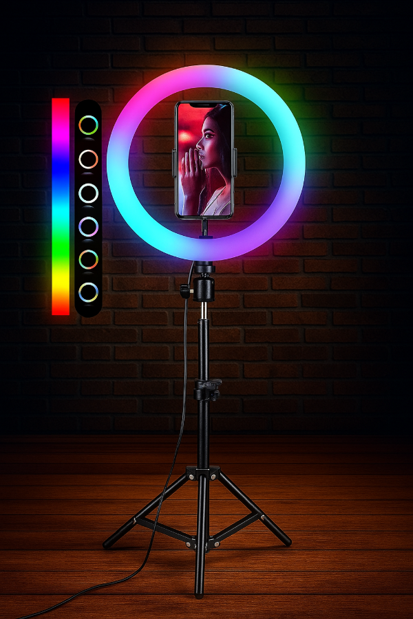 Producto - Aro de Luz RGB 26cm con Trípode