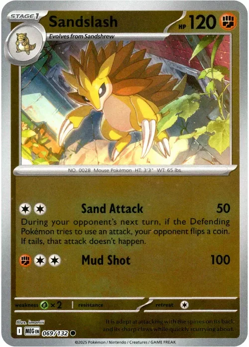 Producto - Sandslash - 069/132 - Mega Evolution - Reverse Holo
