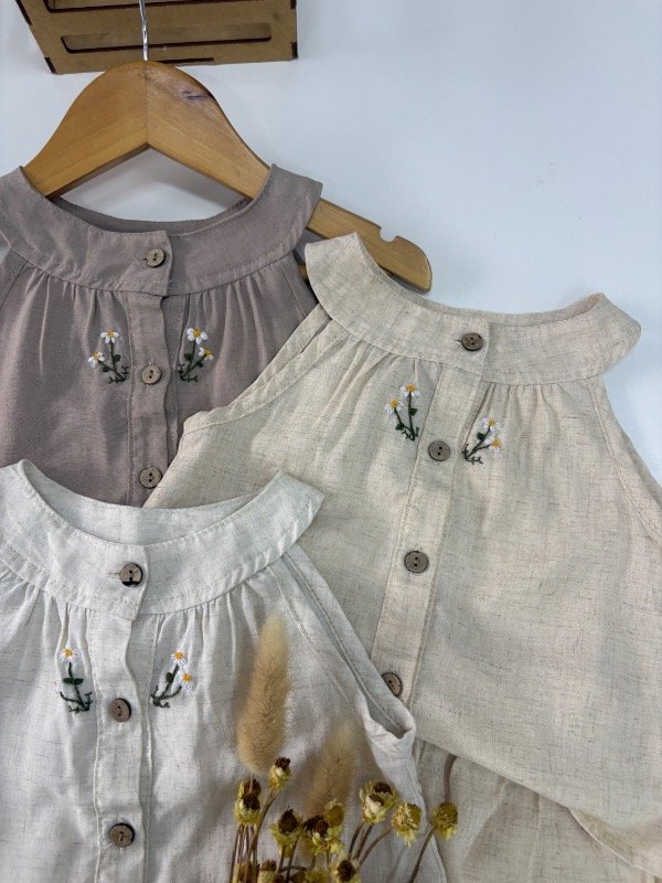 Producto - Conjunto Margarita Bordado en color VISÓN - 2