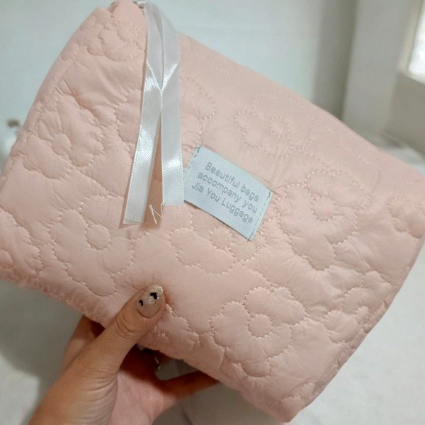 Producto - Porta Cosmético Matelaseado Diseño Floral