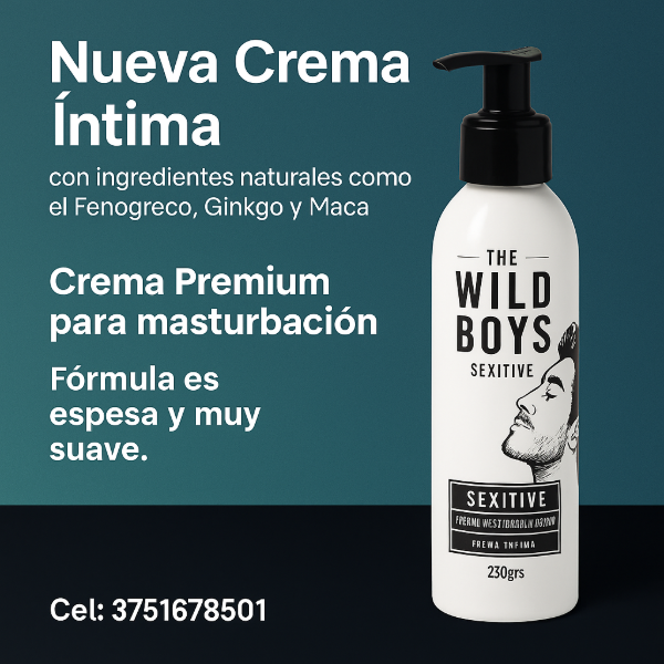 Producto - Crema intima for men The Wild Boys para masturbacion 250grs Cod A16-21