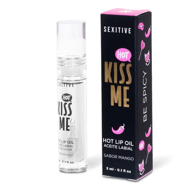 Producto - KISS ME HOT LIP OIL Efecto Calor Sabor Mango - 0