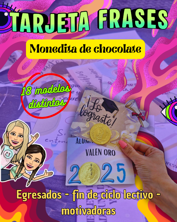 Producto - TARJETAS MONEDA DE CHOCOLTE