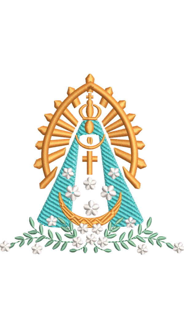 Producto - Virgen de Luján florcis 12 y 10 cm