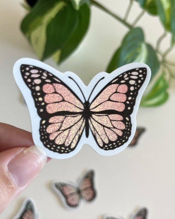 Producto - Sticker Arena UV - Mariposa Rosa
