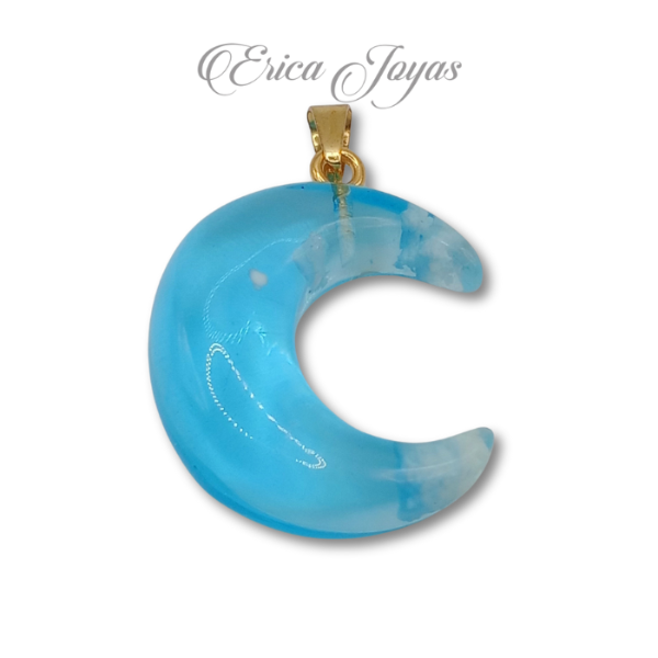 Producto - Dije piedra brilla en la oscuridad Luna celeste (ADDI0020)