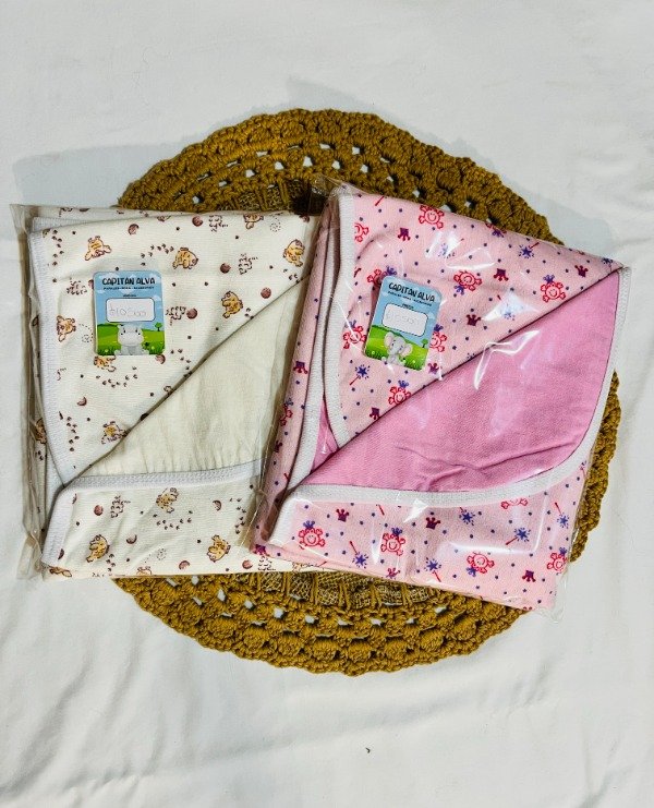 Producto - Mantas de algodón - natural y rosa