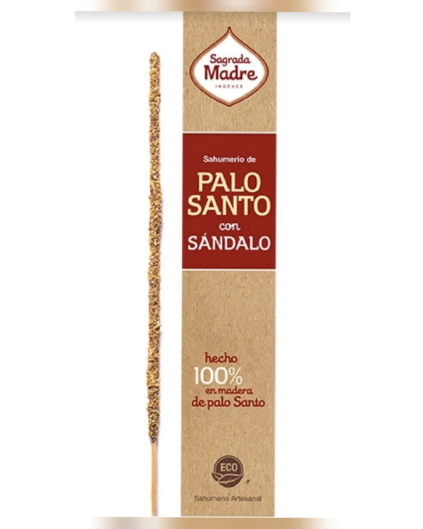 Producto - Sagrada Madre. Sahumerio. Palo Santo con Sándalo