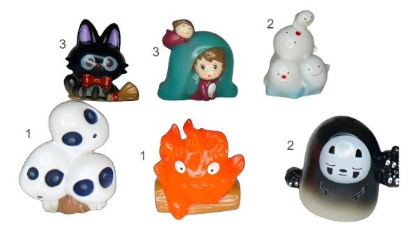 Producto - Duos Gashapones con Luz de Ghibli - 7 cm- Studio Ghibli