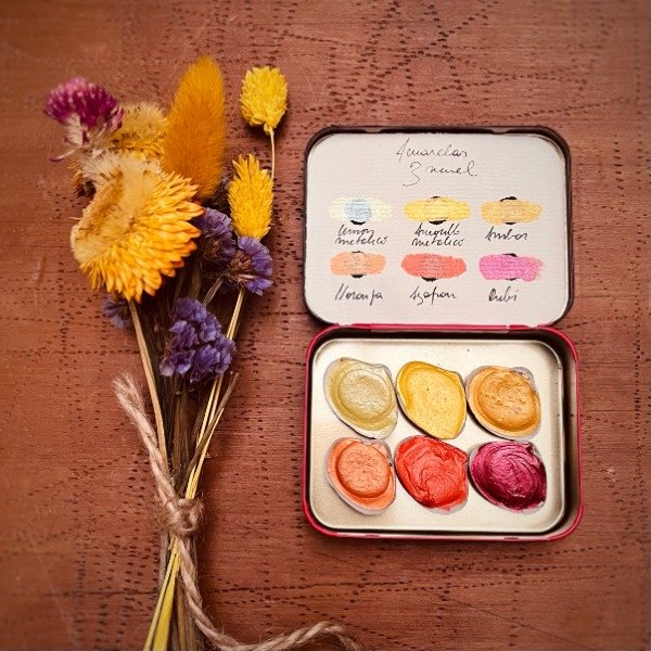 Producto - Paleta 6 metalizados calidos en caracol natural