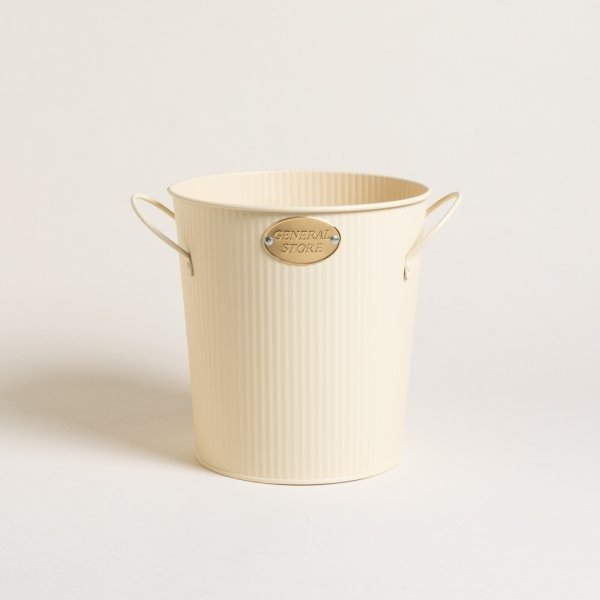 Producto - FRAPERA DE METAL CREMA CON ASAS GENERAL STORE